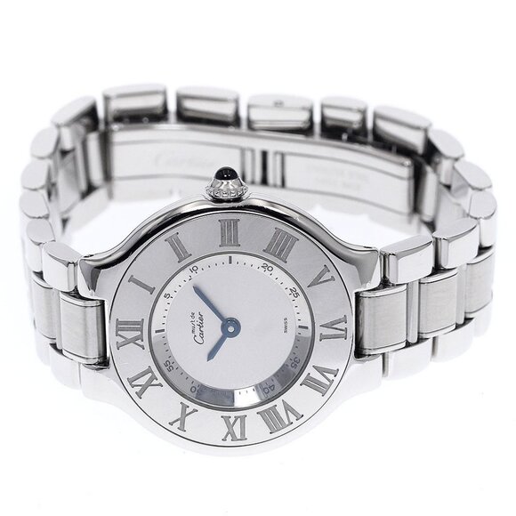 CARTIER Must21 Vantian W10109T2 Silver Dial Quartz Ladies Watch_897416 - Picture 2 of 6